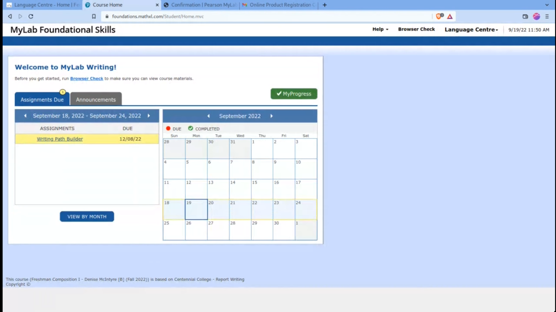 How to Check Pearson MyFoundationsLab Completion